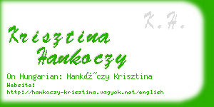 krisztina hankoczy business card